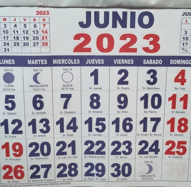 Junio 2023: ¿Cuántos días festivos tiene este mes?