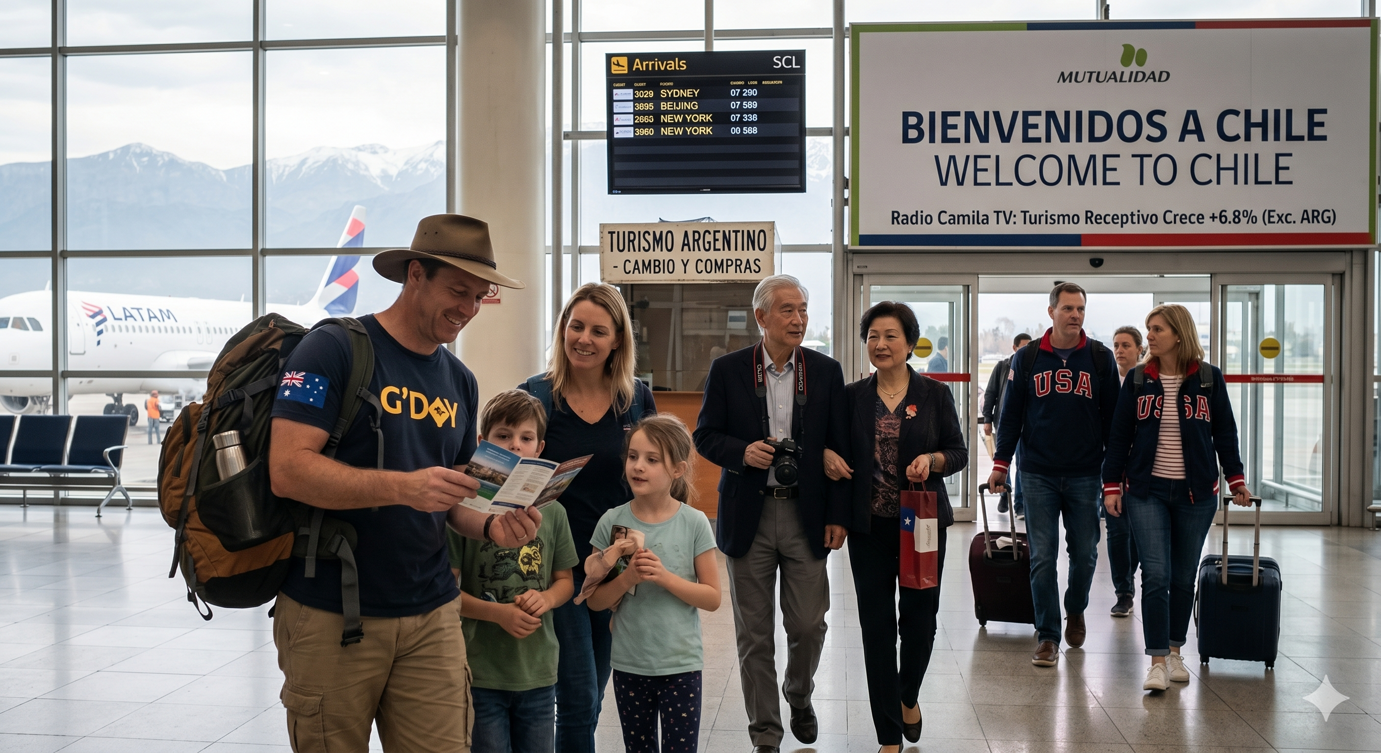 Giro en el turismo nacional: Cae llegada de argentinos pero arribos desde Australia, China y EE.UU. salvan la temporada
