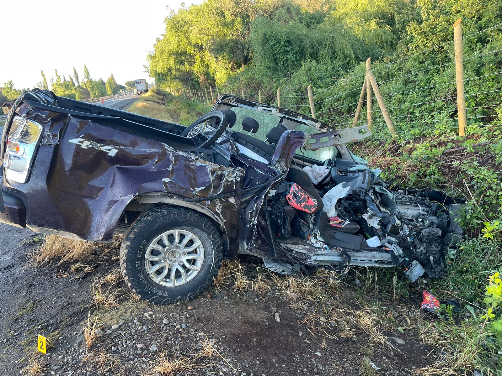 Un fallecido en colisión por alcance ocurrido esta madrugada en ruta 5 sur sector Mulchén