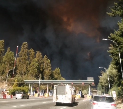 Seis comunas del Biobío están bajo Alerta Roja por incendios forestales: 9 sectores han sido evacuados en la Región