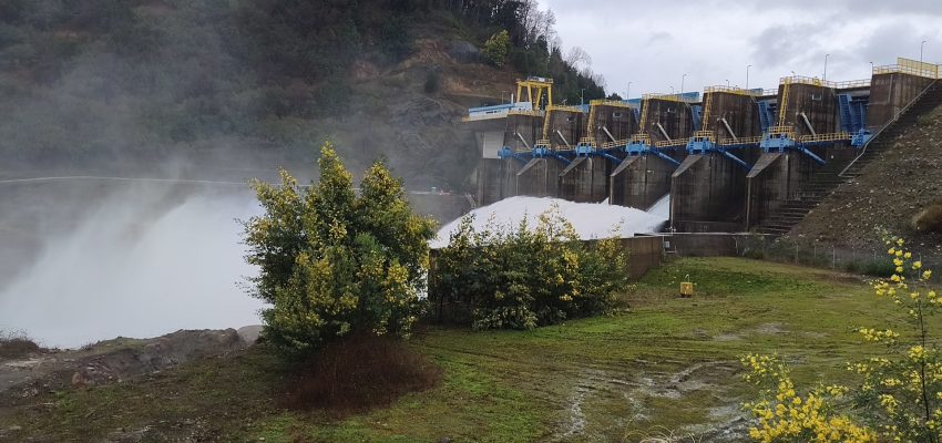 Apertura controlada de compuertas responde al aumento del caudal del río Biobío