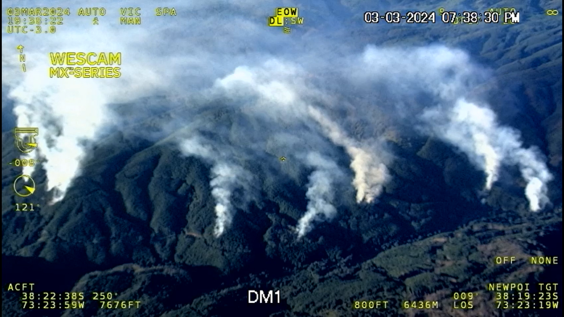 Tirúa: Advierten posible intencionalidad por 19 focos de incendios simultáneos que afectan a la comuna