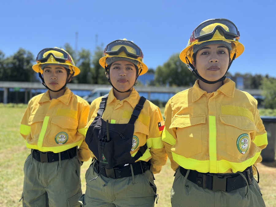 Las hermanas Pehuenches de Alto Biobío que asumieron la tarea de combatir el fuego