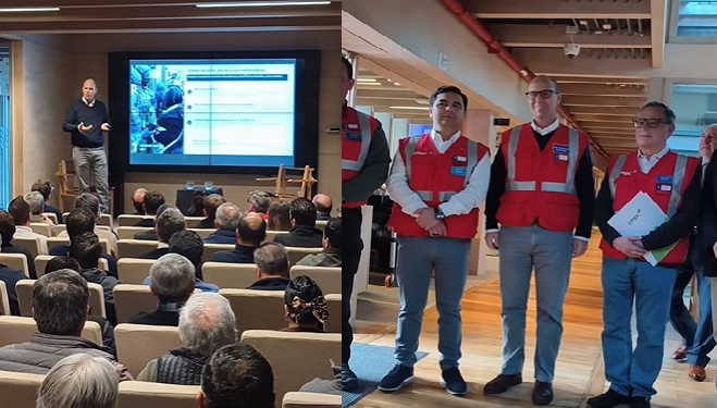 Ministro de Seguridad Pública encabeza encuentro con trabajadores y ejecutivos de CMPC en Los Ángeles para coordinar agenda de seguridad
