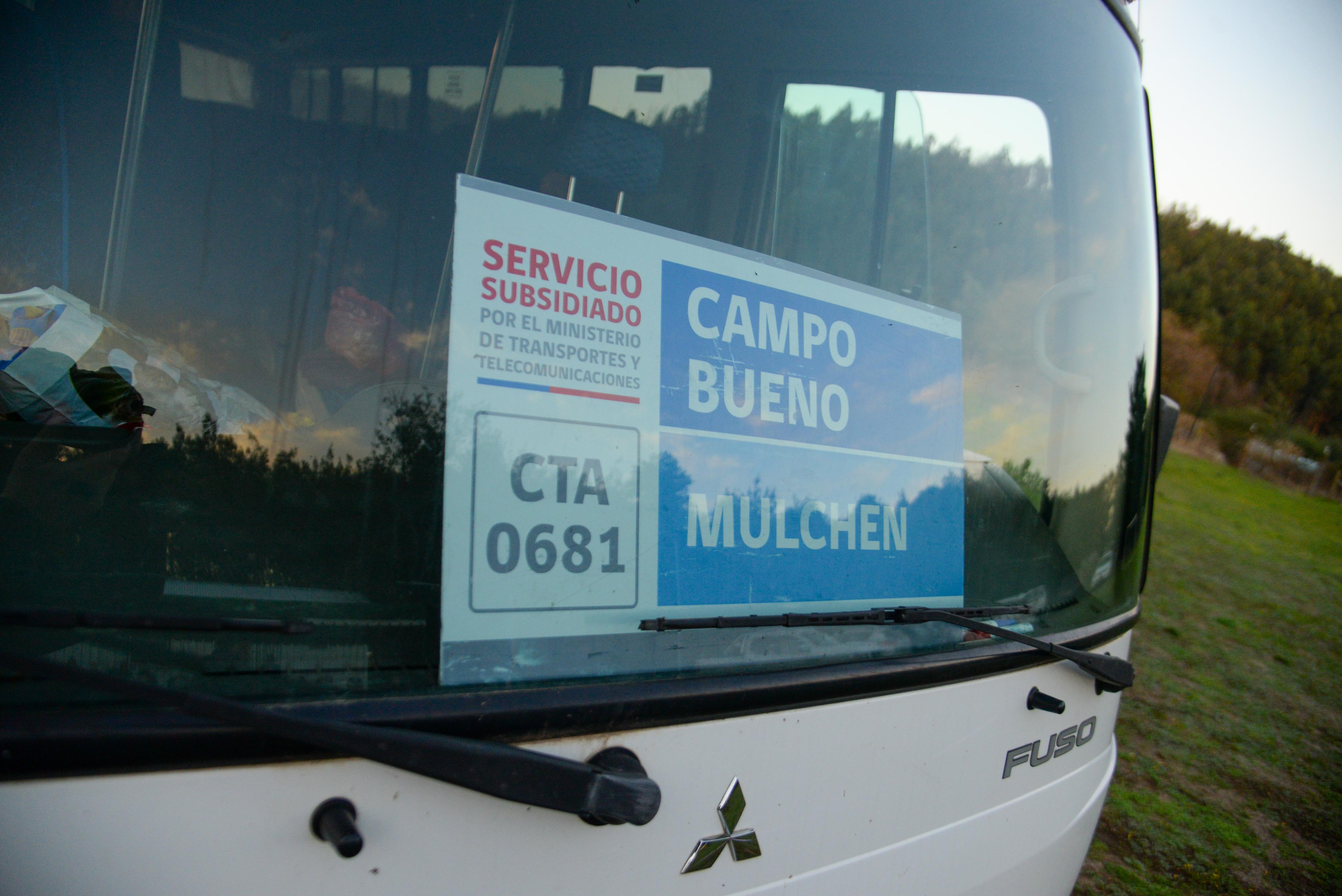 Transporte Público Rural beneficiará a más de 2 mil vecinos en Mulchén