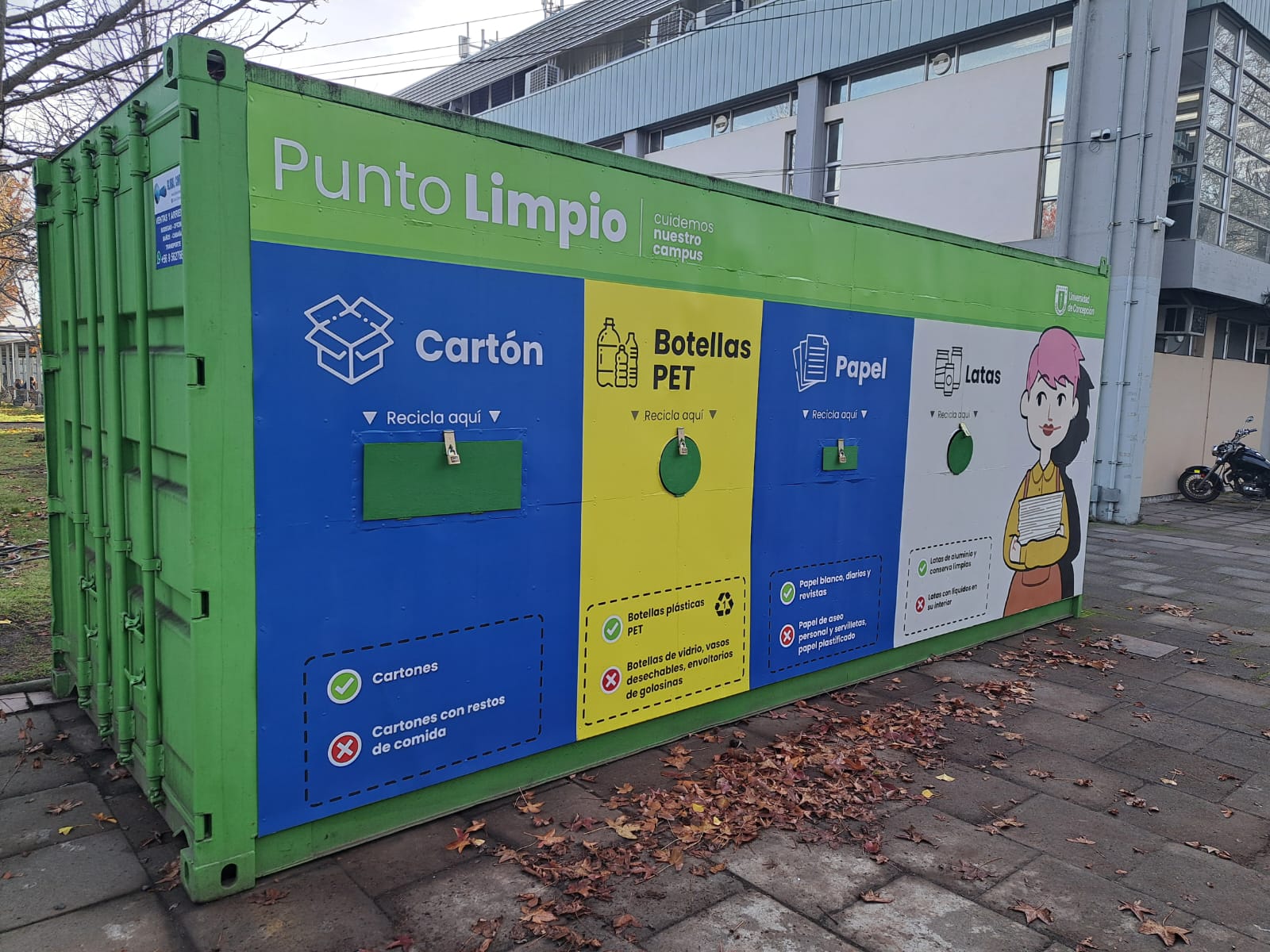 Más de 700 kilos de reciclaje se recolectaron el segundo semestre de 2023 en la Universidad de Concepción campus Los Ángeles 