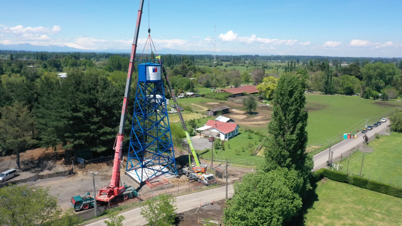 Un paso clave para el Agua Potable Rural: MOP Iza Torre y Estanque del SSR El Huertón en Los Ángeles