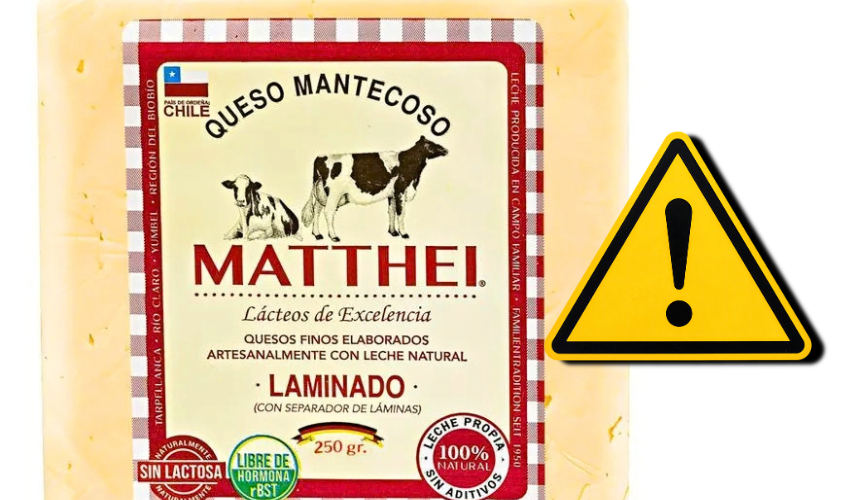 Minsal emite alerta alimentaria por presencia de Listeria en queso laminado Matthei