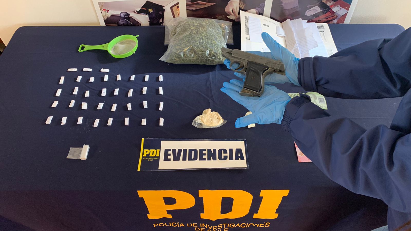 PDI saca de circulación más de 600 dosis de droga en Laja