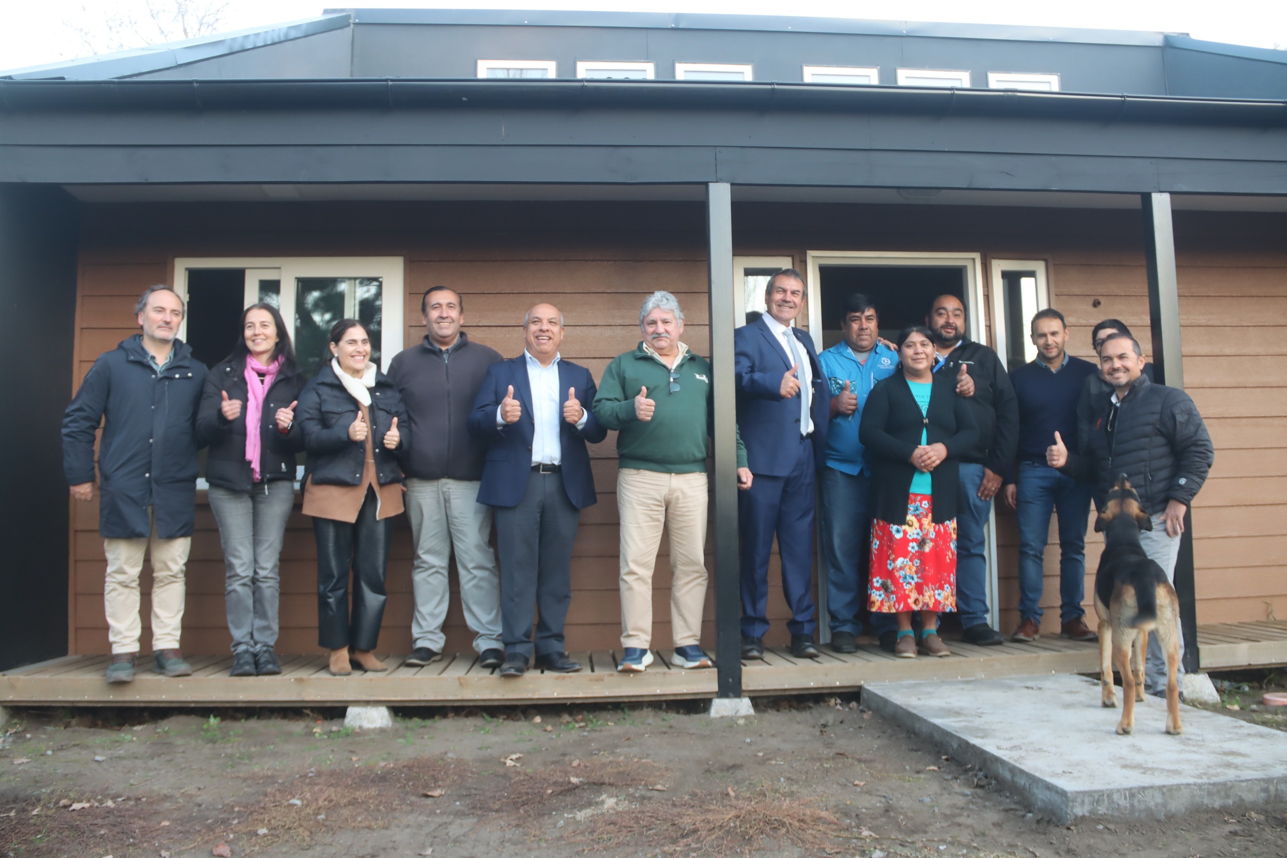 Proyecto Ruka Pewen alcanza 54% de avance y acerca la vivienda definitiva a 16 familias rurales de Santa Bárbara