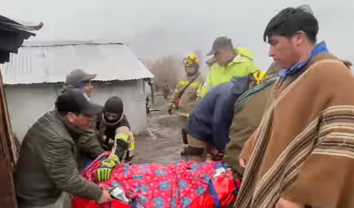 Con caballos, un carro colgante y tras 6 horas de caminata se concretó el rescate de un hombre accidentado en Alto Biobío
