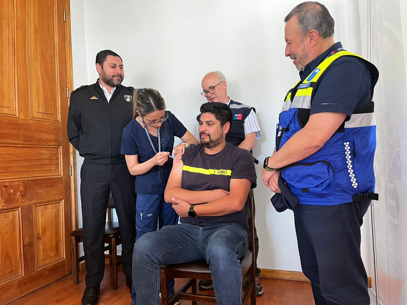 Bomberos fueron vacunados contra el tétanos