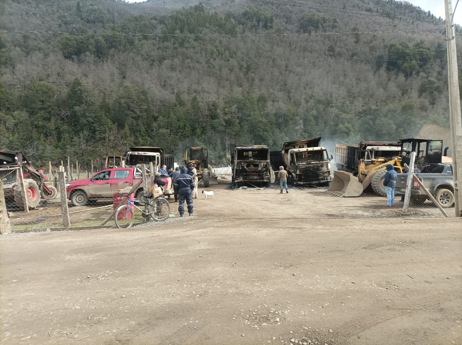 Hasta tres meses de retraso podrían registrar obras viales en Alto Biobío tras ataque que destruyó maquinaria
