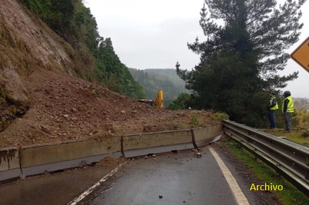 Cortes de tránsito transitorios en la Ruta Q-61-R por faenas de tala en Cuesta Mininco este jueves