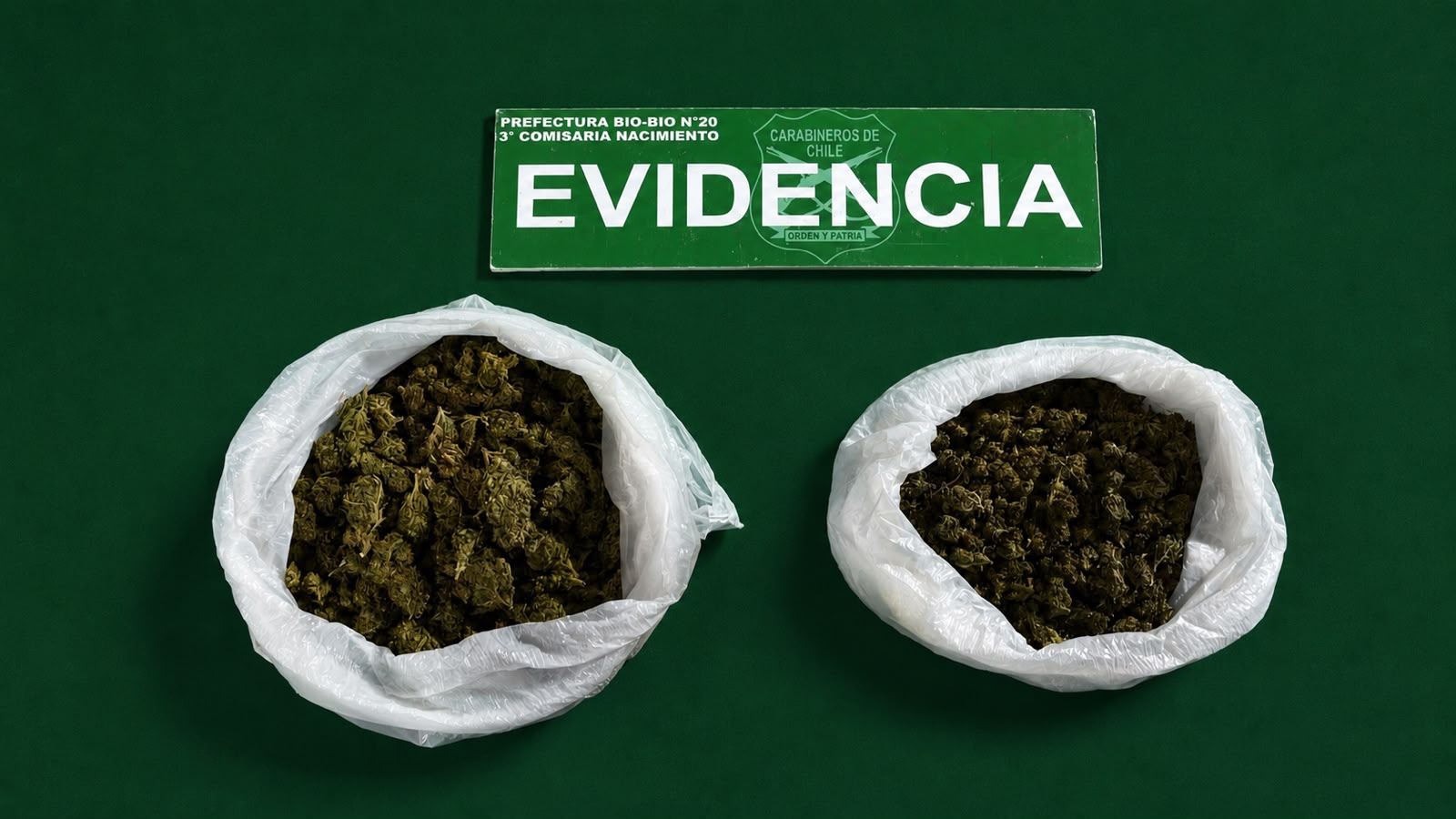 Conductor evade control policial y es detenido con más de dos kilos de marihuana en Nacimiento
